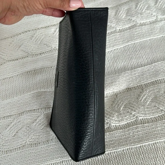 Burberrys Clutch Bag Leather Black vintage - Picture 10 of 16